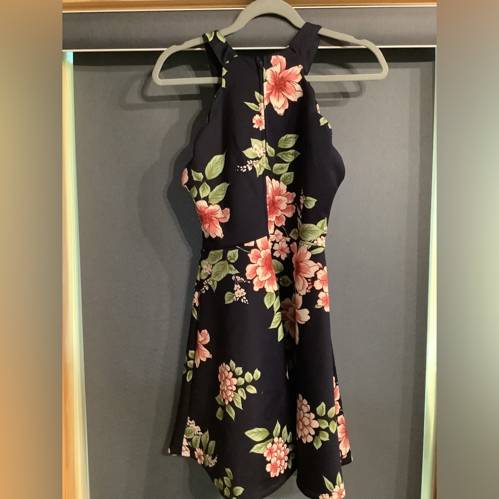 Blue flowered dress